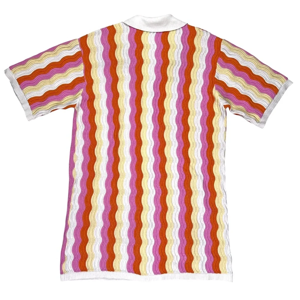 YLLW The Label Felix Knit Striped Mini Dress in Sorbet Size S/M - Picture 10 of 13